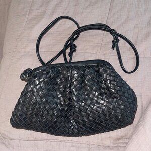 Latico Womens Crossbody Bag Black Hayworth Leather Woven Handcrafted Casual